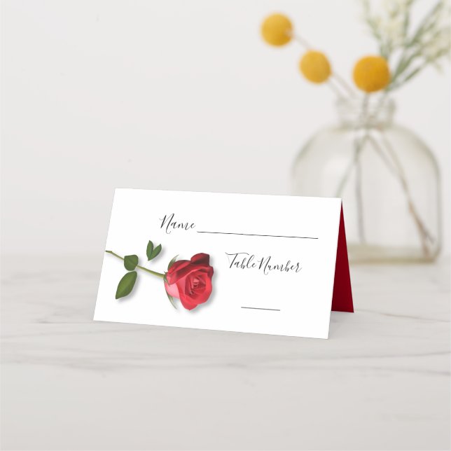 Carte De Placement Carte Red Rose Place (Devant)