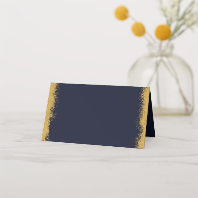 Carte De Placement Carte simple Elegant Gold Colorée Edge Place (Devant)