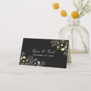 Carte De Placement Carte vintage Black Mariage Place