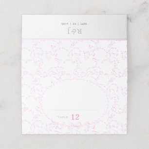 Carte De Placement Carte Vintage Romantique Rose Floral