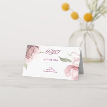 Carton d'invitation élégant floral pour 18e annive