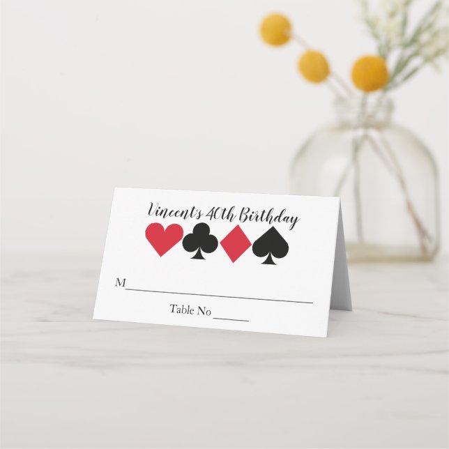 Carte De Placement Casino Las Vegas Anniversaire Carte Place personna (Devant)