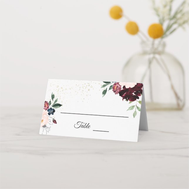 Carte De Placement Célébration d'été Mariage Place Card Tente (Devant)