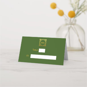 Carte De Placement Celtique Mariage Vert Faux Or Celtique noeud
