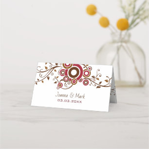 Carte De Placement Cercles Abstraits Et Brindilles
