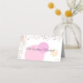 Carte De Placement Cercles Confetti Roses