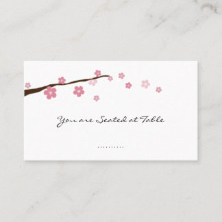 Carte De Placement cerisier en fleurs ; table mariage