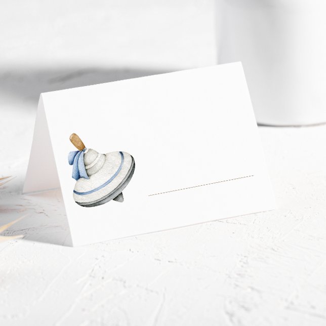 Carte De Placement C'est un garçon Jouets Boho Bleu (Créateur téléchargé)