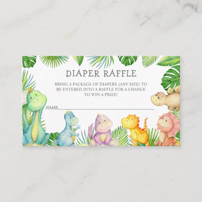 Carte De Placement C'est un petit Dinosaure Baby shower Dinosaure Raf (Devant)