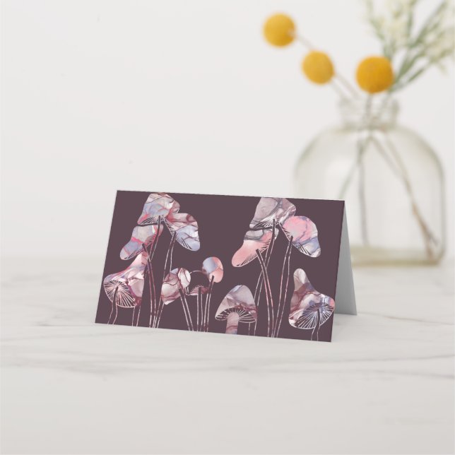 Carte De Placement Champignons d'encre pourpre (Devant)