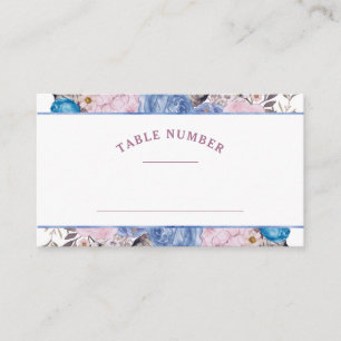 Carte De Placement Charme parisien Mariage Floral Siège Numéro de tab