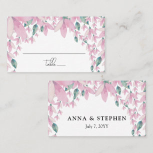 Carte De Placement Charming Rose Wisteria Floral