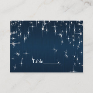 Carte De Placement Charming Star Struck Mariage bleu marine