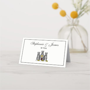 Carte De Placement Château héraldique vintage Emblem Manteau d'armoir