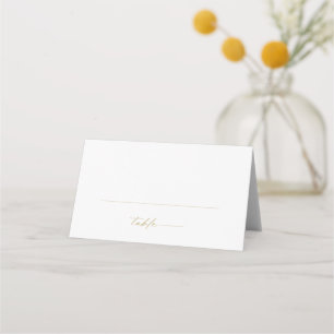Carte De Placement Chic Calligraphie or Mariage Place Card