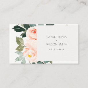 Carte De Placement Chic Eucalyptus Blush Rose rose Mariage floral