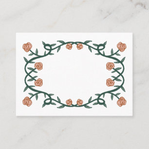Carte De Placement Chic Rose Cadre Botanique Floral Gree Rose