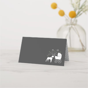 Carte De Placement Chien Baby shower de boîte Chien Chien Chien Chien