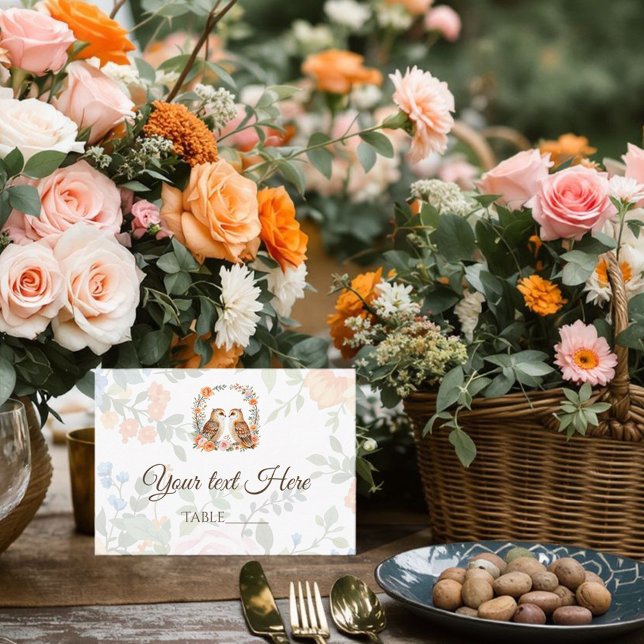 Carte De Placement Chouette des bois (Celebrate your special day with this enchanting woodland owl design)