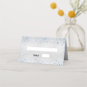 Carte De Placement Christening bleu parties scintillant scintille gar