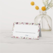 Christmas Rose Winter Floral Place Card