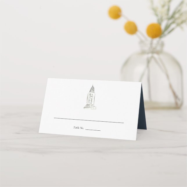 Carte De Placement Chrysler Building New York City Mariage plié (Devant)