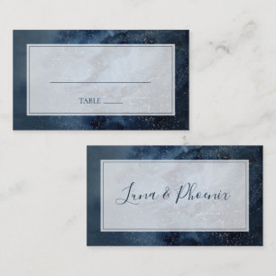 Carte De Placement Ciel Céleste De Nuit Avec Mariage Plat Cadre