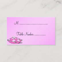 Cinderella Slipper rose table personnalisée Placer