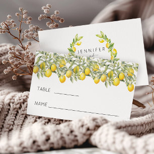 Carte De Placement Citrus de citron botanique Jardin Mariage Lieu Car