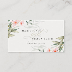 Carte De Placement Classy Rustic Blush Greenery Floral Bunch Mariage