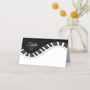 Carte De Placement Clavier de piano design de musique noir et blanc