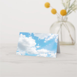 Carte De Placement Cloud 9 Blue Mariage Place Card