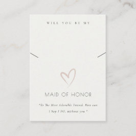 CARTE DE PLACEMENT COEUR BLANC MAID D'HONNEUR CADEAU ÉCRAN