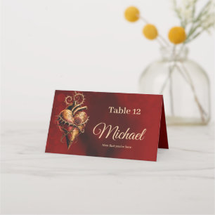 Carte De Placement Coeur de passion romance et amour. Une oreille sty