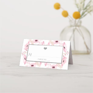 Carte De Placement Collection de Mariages floraux rose-printemps