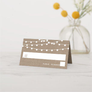 Carte De Placement Collection de Mariages Rustic Burlap