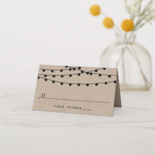 Carte De Placement Collection de Mariages Rustic Kraft