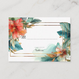 Carte De Placement Coral Hibiscus Serenade Paradise