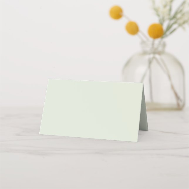 Carte De Placement Couleur solide vert Whisper (Devant)