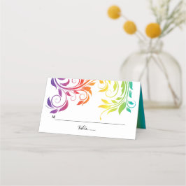 Carte De Placement Couleurs arc-en-ciel feuille de défilement LGBT ma