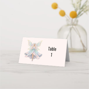 Carte De Placement Couleurs pastel de l'ange magique fée
