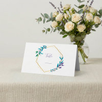 Couronne de fleurs géométriques. Numéro de table d