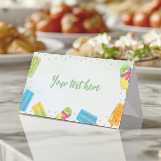 Carte De Placement Crème glacée Popsicle Soirée d'été