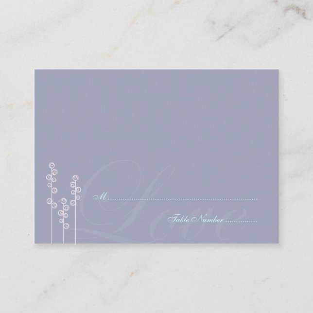 Carte De Placement ::custom : Hollyhock & Ampersand Place Card v2 (Devant)