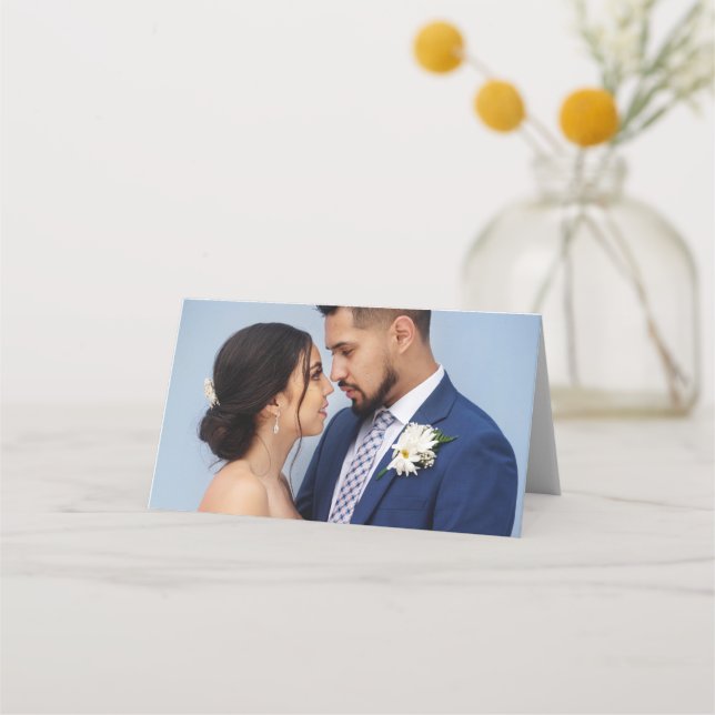 Carte De Placement Customized Couple Wedding Photo (Devant)