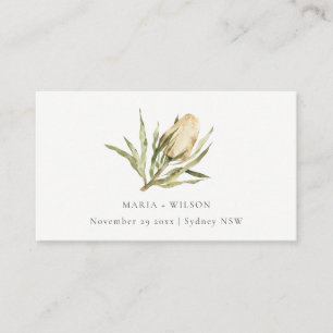 Carte De Placement Cute Amérindienne Banksia Aquarelle Mariage Floral
