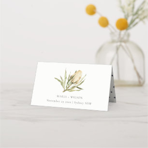 Carte De Placement Cute Amérindienne Banksia Aquarelle Mariage Floral