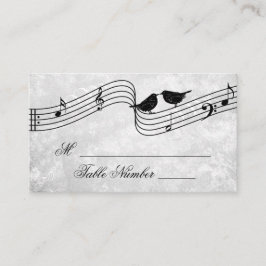 Carte De Placement Cute Birds Musique Mariage Table de repos Place Ca