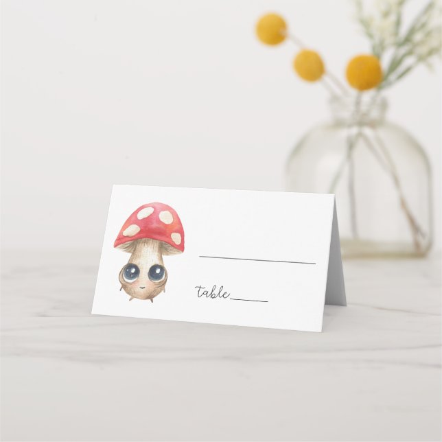 Carte De Placement Cute champignon - Carte place (Devant)