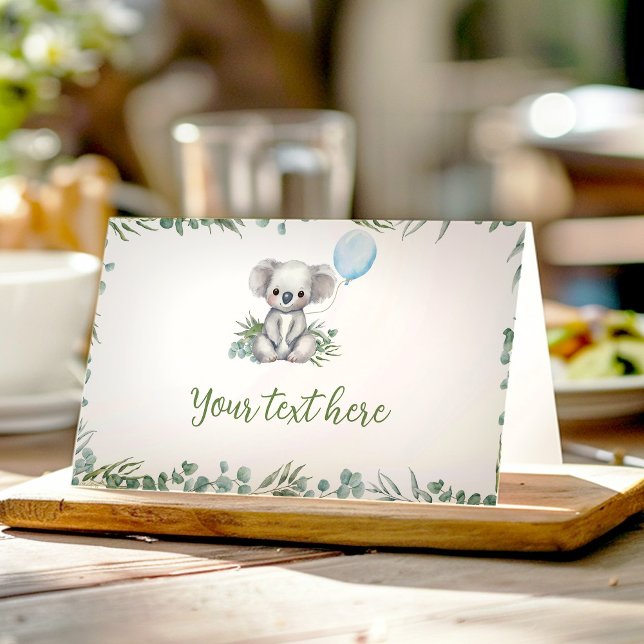 Carte De Placement Cute Koala Verdure Anniversaire Fête de nourriture (Créateur téléchargé)